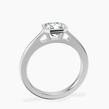 18kt White Gold Bezel Set Solitaire Lab Diamond Ring side right image one