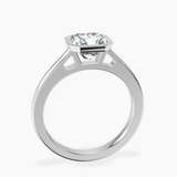 Platinum Bezel Set Solitaire Lab Diamond Ring side right image one