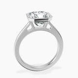 10kt White Gold Bezel Set Solitaire Lab Diamond Ring side right image one