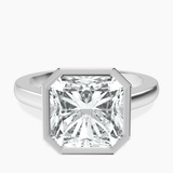 14kt White Gold Bezel Set Solitaire Lab Diamond Ring front image