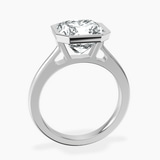 14kt White Gold Bezel Set Solitaire Lab Diamond Ring side right image one