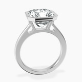 Platinum Bezel Set Solitaire Lab Diamond Ring side right image one