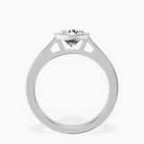 Platinum Bezel Set Solitaire Lab Diamond Ring side right image one