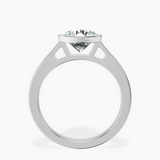 Platinum Bezel Set Solitaire Lab Diamond Ring side right image one