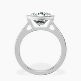 Platinum Bezel Set Solitaire Lab Diamond Ring side right image one