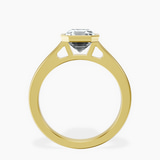 14ct Yellow Gold Bezel Set Solitaire Lab Diamond Ring side right image one
