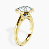 14kt Yellow Gold Bezel Set Solitaire Lab Diamond Ring standing product image one