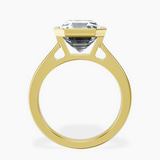 14kt Yellow Gold Bezel Set Solitaire Lab Diamond Ring side right image one
