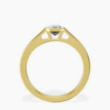 10kt Yellow Gold Bezel Set Solitaire Lab Diamond Ring side right image one