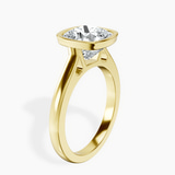 14kt Yellow Gold Bezel Set Solitaire Lab Diamond Ring standing product image one
