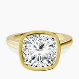18kt Yellow Gold Bezel Set Solitaire Lab Diamond Ring front image
