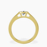 14kt Yellow Gold Bezel Set Solitaire Lab Diamond Ring side right image one