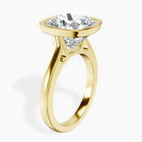 18kt Yellow Gold Bezel Set Solitaire Lab Diamond Ring standing product image one