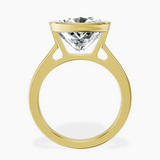 18kt Yellow Gold Bezel Set Solitaire Lab Diamond Ring side right image one