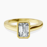 14kt Yellow Gold Bezel Set Solitaire Lab Diamond Ring front image