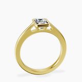 14kt Yellow Gold Bezel Set Solitaire Lab Diamond Ring side right image one