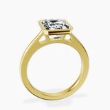 10kt Yellow Gold Bezel Set Solitaire Lab Diamond Ring side right image one