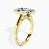 14kt Yellow Gold Bezel Set Solitaire Lab Diamond Ring standing product image one