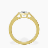 14kt Yellow Gold Bezel Set Solitaire Lab Diamond Ring side right image one