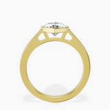 14kt Yellow Gold Bezel Set Solitaire Lab Diamond Ring side right image one