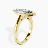 14kt Yellow Gold Bezel Set Solitaire Lab Diamond Ring standing product image one