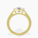 14kt Yellow Gold Bezel Set Solitaire Lab Diamond Ring side right image one