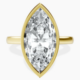 10kt Yellow Gold Bezel Set Solitaire Lab Diamond Ring front image