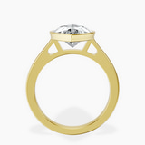 10kt Yellow Gold Bezel Set Solitaire Lab Diamond Ring side right image one