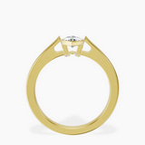 10kt Yellow Gold Bezel Set Solitaire Lab Diamond Ring side right image one