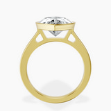 18kt Yellow Gold Bezel Set Solitaire Lab Diamond Ring side right image one