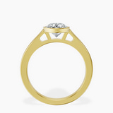 18ct Yellow Gold Bezel Set Solitaire Lab Diamond Ring side right image one