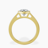 10kt Yellow Gold Bezel Set Solitaire Lab Diamond Ring side right image one