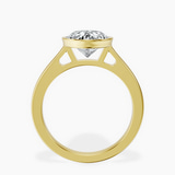 18kt Yellow Gold Bezel Set Solitaire Lab Diamond Ring side right image one