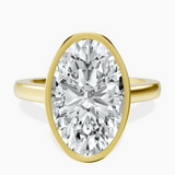 14kt Yellow Gold Bezel Set Solitaire Lab Diamond Ring front image