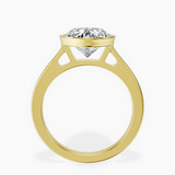 14kt Yellow Gold Bezel Set Solitaire Lab Diamond Ring side right image one