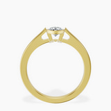 18kt Yellow Gold Bezel Set Solitaire Lab Diamond Ring side right image one