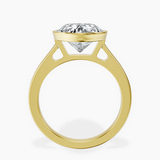 18kt Yellow Gold Bezel Set Solitaire Lab Diamond Ring side right image one