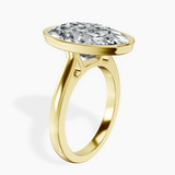 18kt Yellow Gold Bezel Set Solitaire Lab Diamond Ring standing product image one