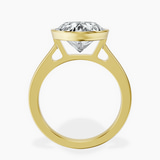 18kt Yellow Gold Bezel Set Solitaire Lab Diamond Ring side right image one