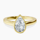 18kt Yellow Gold Bezel Set Solitaire Lab Diamond Ring front image