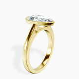 10kt Yellow Gold Bezel Set Solitaire Lab Diamond Ring standing product image one