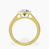 10kt Yellow Gold Bezel Set Solitaire Lab Diamond Ring side right image one