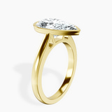 14kt Yellow Gold Bezel Set Solitaire Lab Diamond Ring standing product image one