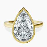 18kt Yellow Gold Bezel Set Solitaire Lab Diamond Ring front image