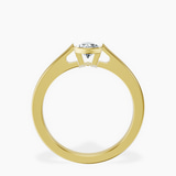 14kt Yellow Gold Bezel Set Solitaire Lab Diamond Ring side right image one