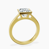 14kt Yellow Gold Bezel Set Solitaire Lab Diamond Ring side right image one