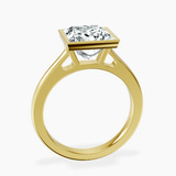 18kt Yellow Gold Bezel Set Solitaire Lab Diamond Ring side right image one