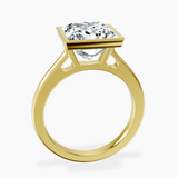 18kt Yellow Gold Bezel Set Solitaire Lab Diamond Ring side right image one