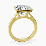 14kt Yellow Gold Bezel Set Solitaire Lab Diamond Ring side right image one