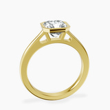 14ct Yellow Gold Bezel Set Solitaire Lab Diamond Ring side right image one